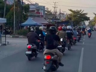 Asmo Sulsel Gelar Touring Merah Putih Bersama Dealer dan Finance Company di Pinrang